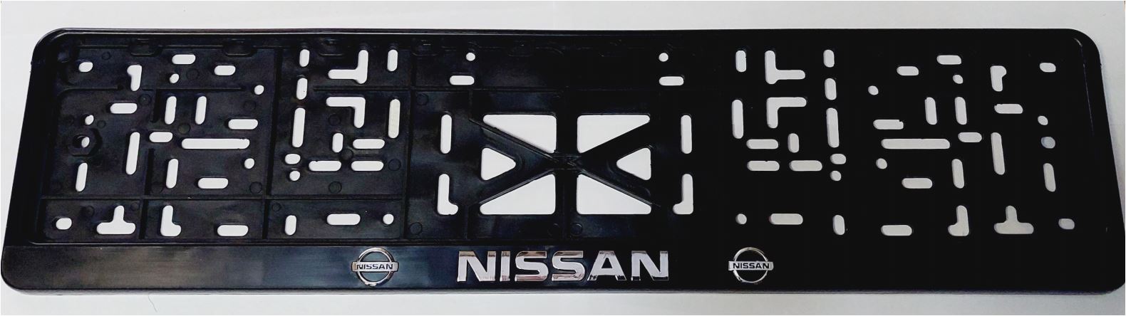 Рамка номера пластик с защелкой рельеф NISSAN (112/1-STD-NS)