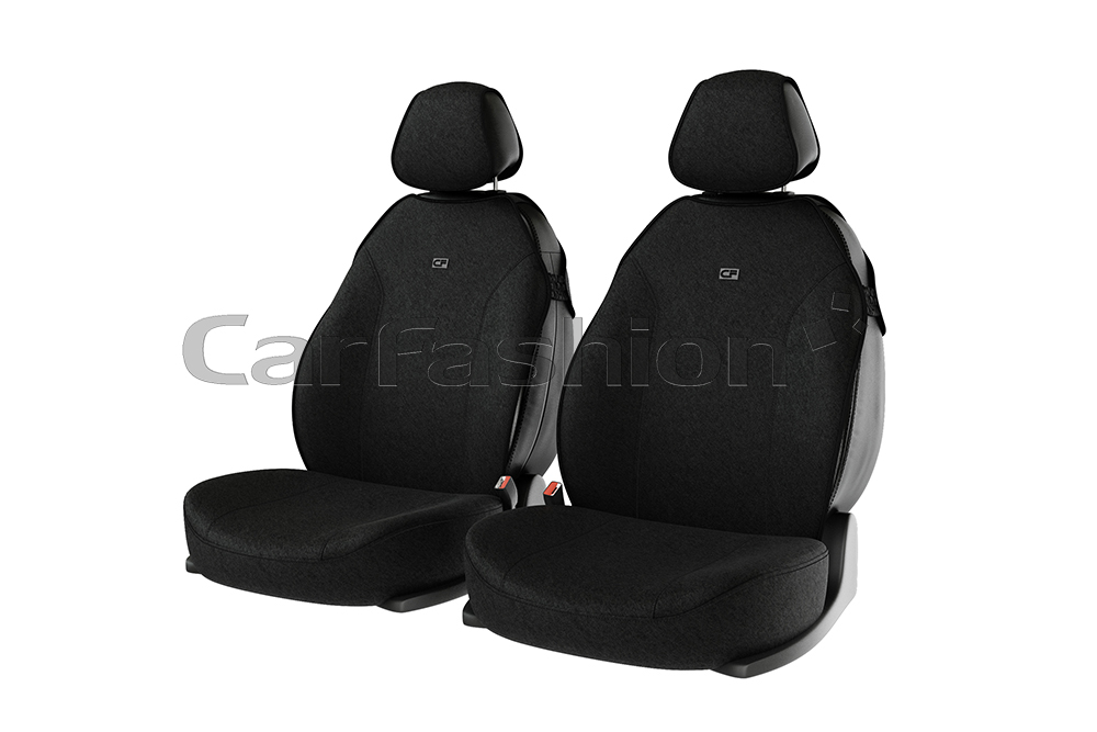 Накидки на сиденье CF «BINGO FRONT» черный/черный/черный/LOGO серый 21010