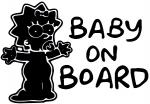 Наклейка(вырезанная) "Baby on Board №2" ( 12х17см) чёрный шт