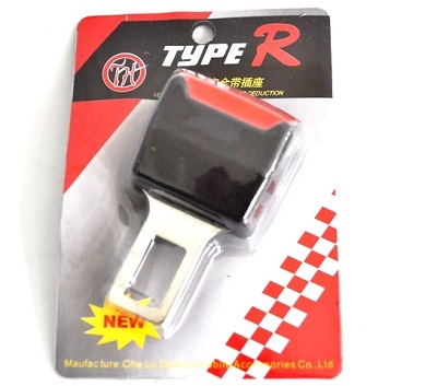 Заглушка для ремня безопасности "TYPE R" с крепежом под ремень (1шт металл-пластик)