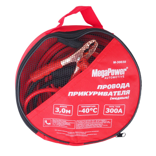 Провода пусковые 400A 3м (медь) MEGAPOWER M-40030  /1/20