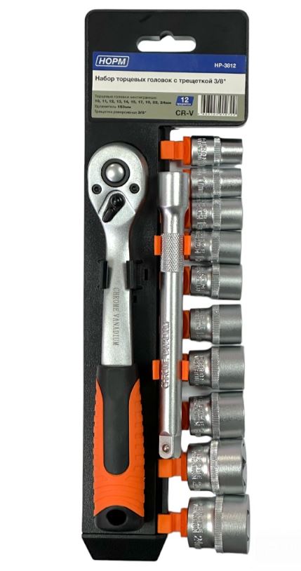 Набор торцевых головок с трещоткой 3/8" (12 предметов) НОРМ HP-3812 /1/5/