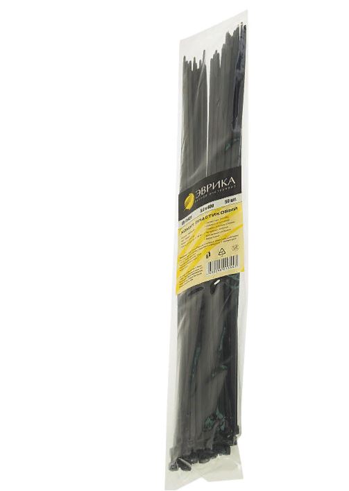 Хомут пластиковый 3,0x200мм (100шт) черный ЭВРИКА /1/600 ER-13200