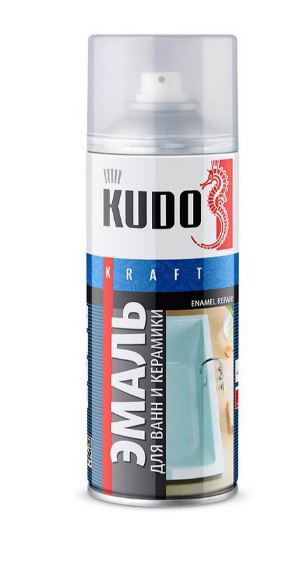 Краска-спрей KUDO для ванн белая (520 мл) (KU-1301)