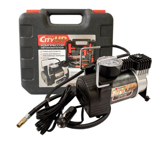Компрессор 35л/мин с набором инструмента CityUP Wheel 180W  12 V 10 Ат АС-566 /1/6/