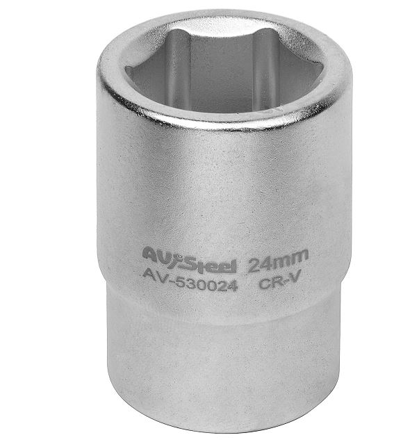 Головка  3/4" шестигранная 24мм "AV Steel" AV-530024