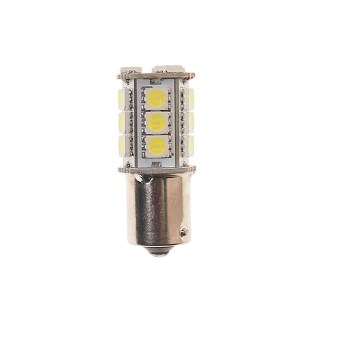 Автолампа светодиодная P21W (BA15s) 18 SMD 5050 WHITE 6000K 24V MEGAPOWER /10/100