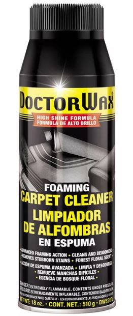 Очиститель интерьера DoctorWax обивки тканой и ковровой, пенный, 510 гр.