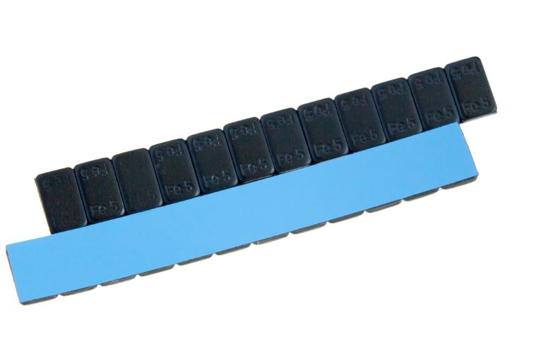 Груза адгезивные Fe 071B 12×5 гр (Синий скотч) (Черная эмаль) (100 шт.), упак
