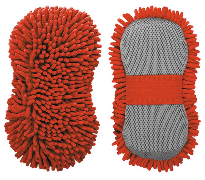 Губка из микрофибры для мойки, красная, 24х12 см ZIPOWER PM0270