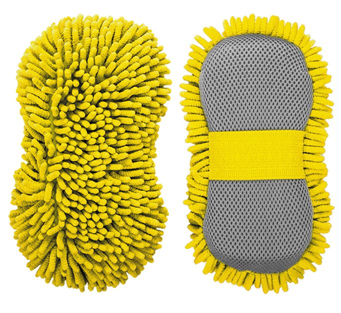 Губка из микрофибры для мойки, желтая, 24х12 см ZIPOWER PM0273