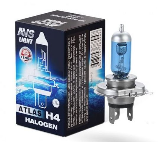 Автолампа галогенная AVS ATLAS BOX/5000К/ H4.24V.75/70W.Коробка-1шт.