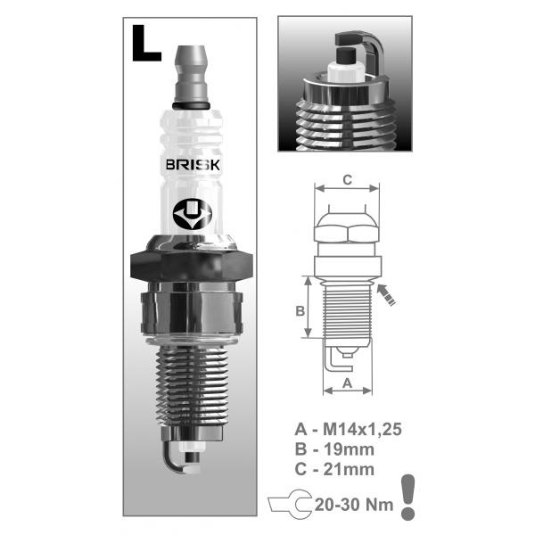 Свеча зажигания газонокосилки, бензопилы, генераторы(1шт.) GARDEN BRISK 3140 TR14C