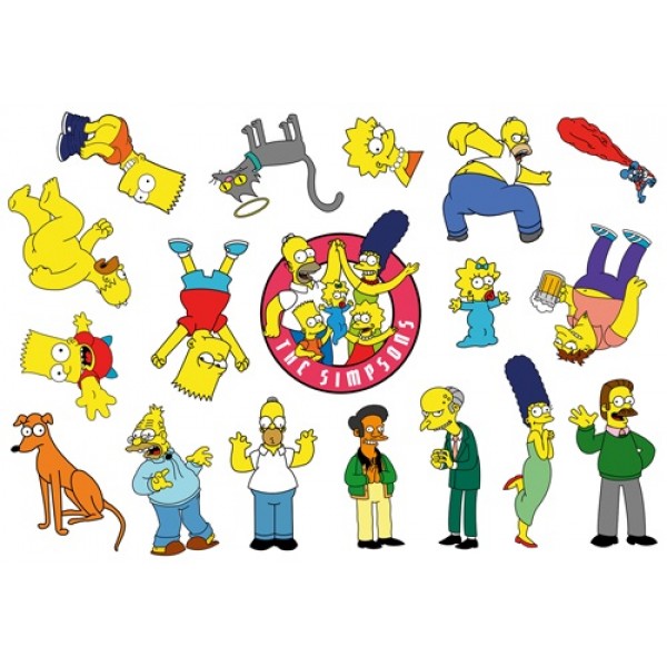 Наклейка "The Simpsons" (35х50 см), (вырезанная), наружная полноцветная шт
