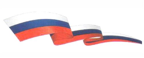 Наклейка  Брызги "RUSSIA-флаг" (12х50см), компл