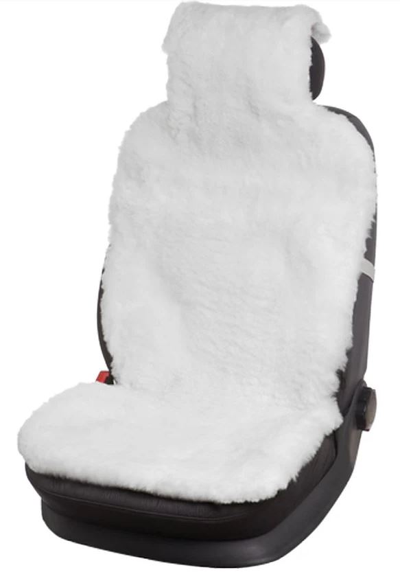 Накидка на сиденье натур мех PSV Jolly Lux 145x55 белый 1шт.