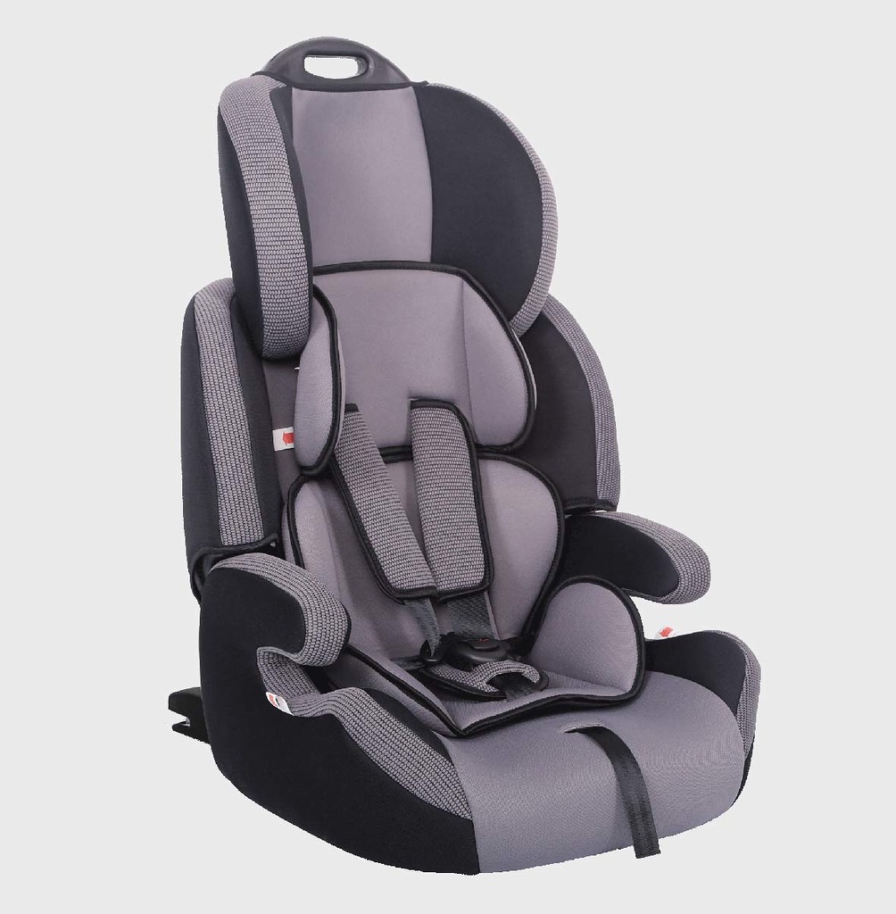 Детское автомобильное кресло SIGER "Стар ISOFIX" серый, 1-12 лет, 9-36 кг, группа 1/2/3