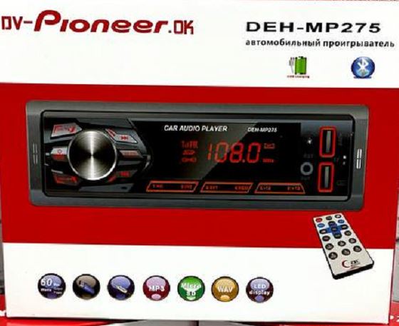 А/маг.  "Pioneer OK" DEN-MP163 блютуз, пульт