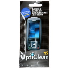 Салфетки влажные OC-48176 "OPTI CLEAN" очищающие для мобильных телефонов (20х10см) в мягкой упаковке