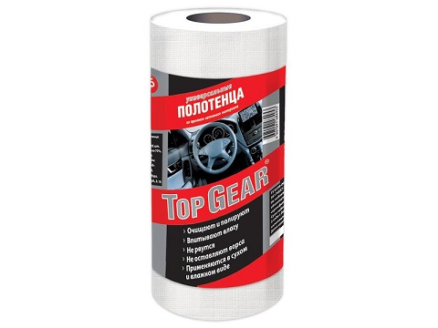 Салфетки сухие TG-48495 "TOP GEAR" многоразовое (30х22см) в рулоне (35шт) АВАНГАРД /1/30