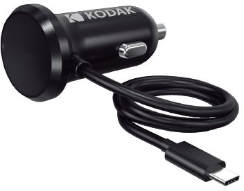 Автомобильное зарядное устройство “KODAK” с Micro USB, кабель 1,2м, Quick Charge 3.0, 12-24В., 1/6/7