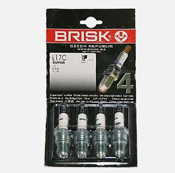 Свеча BRISK L 17 C Super для а/м ГАЗ 3110,3302,2752 дв.406 (блистер,к-кт, 4шт.) (L17C-J)