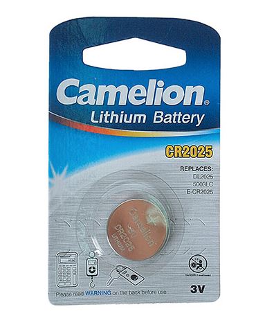 Батарейки CR2025-BL1 LITHIUM таблетка (автобрелки) 3V CAMELION /1/10
