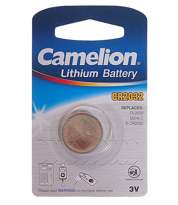 Батарейки CR2032-BL1 LITHIUM таблетка (автобрелки) 3V CAMELION /5/10/