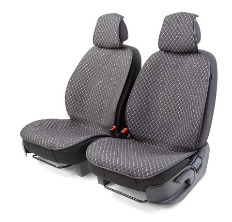 Накидки на передние сиденья CarPerformance CUS-1052 GY/GY 2 шт. материал  fiberflax (мягкий лен), ме