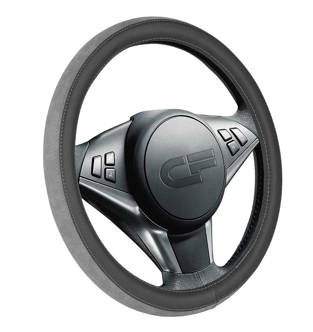 Оплётка на руль CARFASHION «FLIP» M черный/серый/серый 31312
