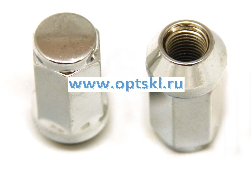 Гайка M9/16 конус, высота 44мм, с выступом, закрытая, ключ 19мм, хром (801967HT)(уп. 20 шт. кор 400ш