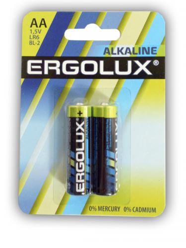 Батарейки AA: LR06-BC2 ALKALINE 1,5V ERGOLUX /2/20/360