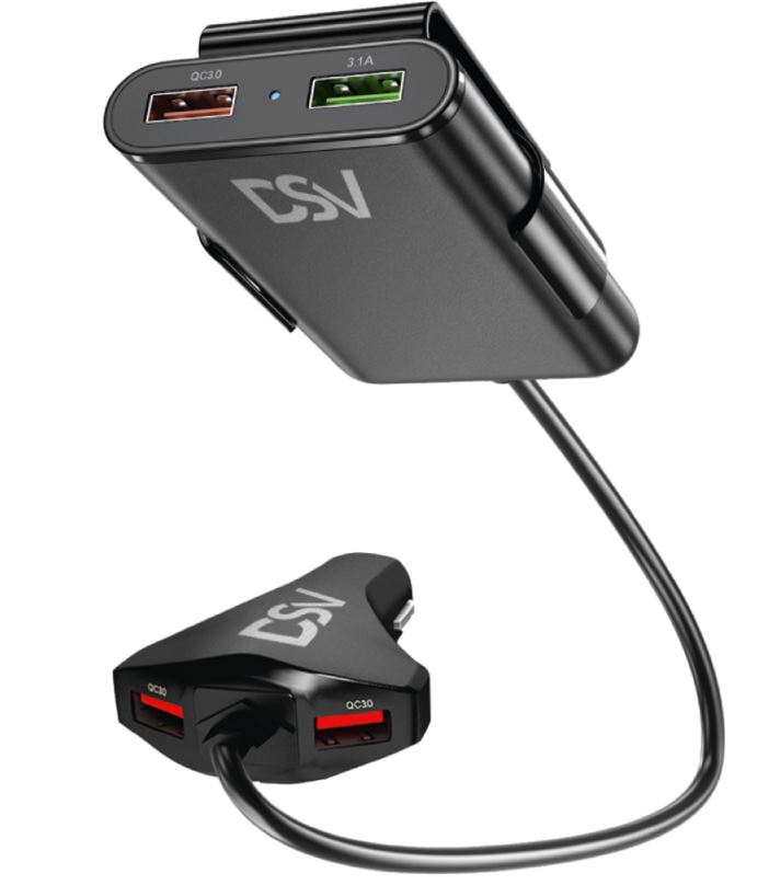 Зарядное устройство "DSV" для телефона и гаджетов 4 USB  с проводом R77008