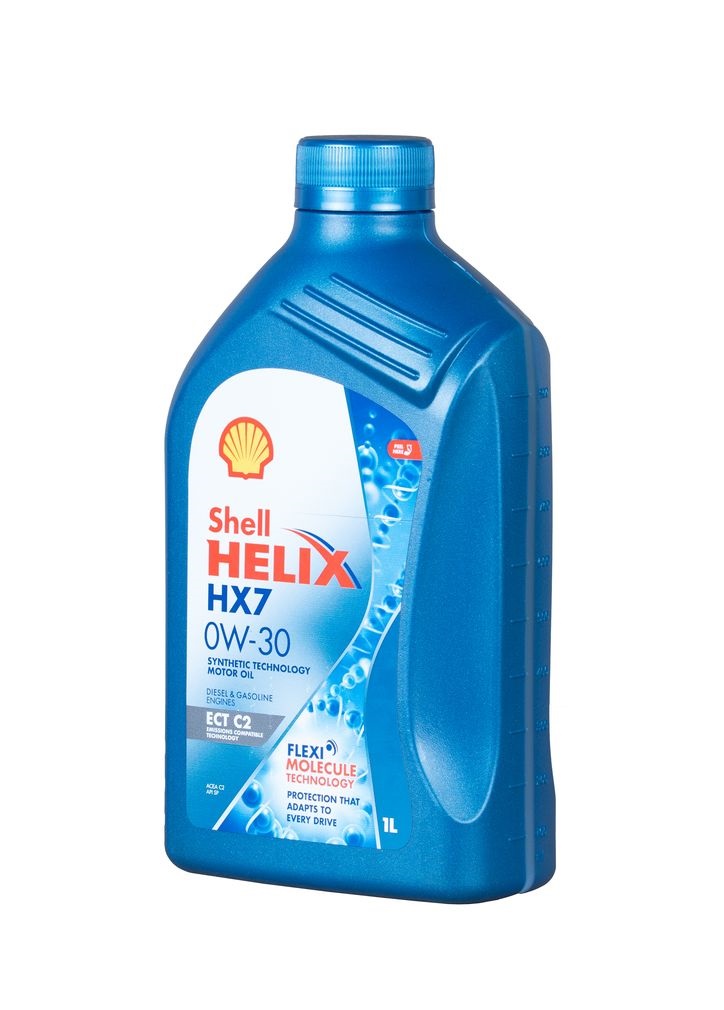 Масло мотор. Shell HELIX HX7 ECT C2 0W-30, 1L, Korea, 001J4001