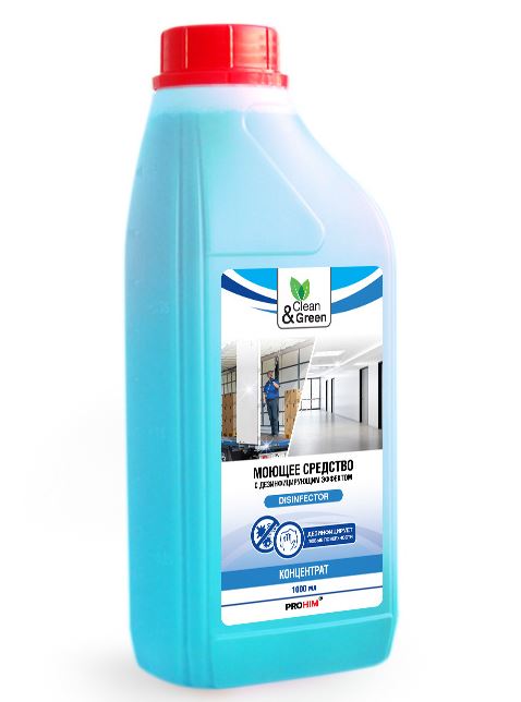 Моющее средство с дезинфицирующим эффектом "Disinfector" (концентрат) 1 л. Clean&Green CG8005