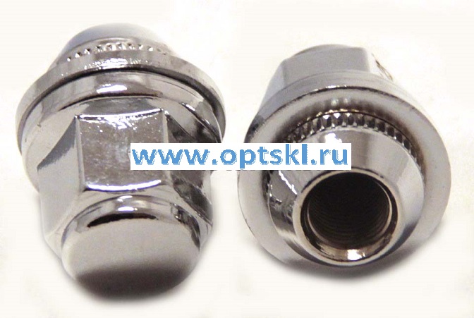 Гайка M14х1,5 пресс-шайба, высота 42мм, закрытая, ключ 21мм, хром (DTO02.Cr.14)(уп. 20 шт. кор 400шт