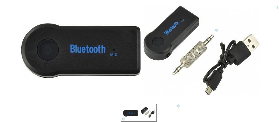 Адаптер AUX-Bluetooth ABL001 со встроен микрофоном, громкая связь