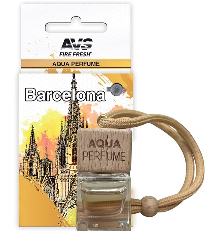 Ароматизатор подвесной дерев.кр. AVS AQP-09 AQUA PERFUME Barcelona аром. Lady million малина, лимон,