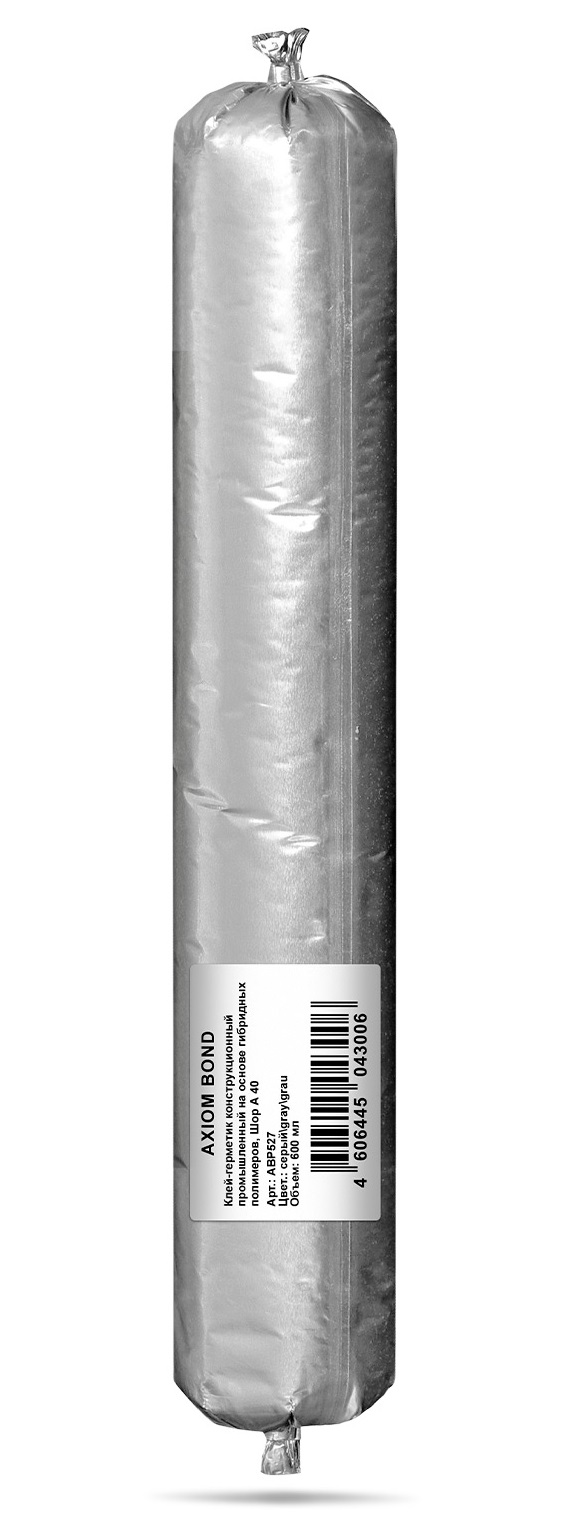 Клей-герметик конструкц. Промыш. на основе гибридных полимеров, Шор А 40, черный 600 мл AXIOM ABP527