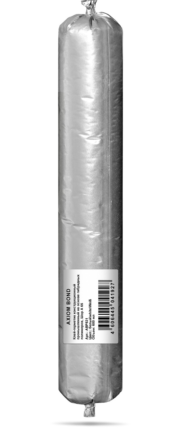 Клей конструкционный промышленный на основе гибридных полимеров, Шор А 65, белый 600 мл AXIOM ABP531