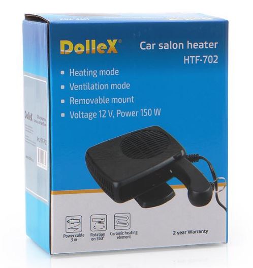Тепловентилятор 12В, 150Вт, DolleX HTF-702