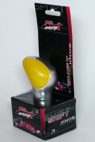 Ручка на КПП "R1" 240210 YEL желтый карбон