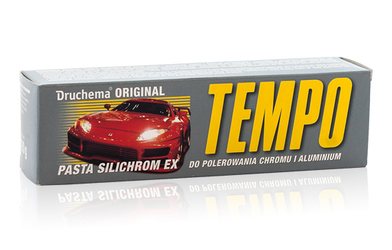 Полироль "Tempo ORIGINAL" (СЕРАЯ упаковка) для хром. поверхностей 120 г [40] (Чехия)