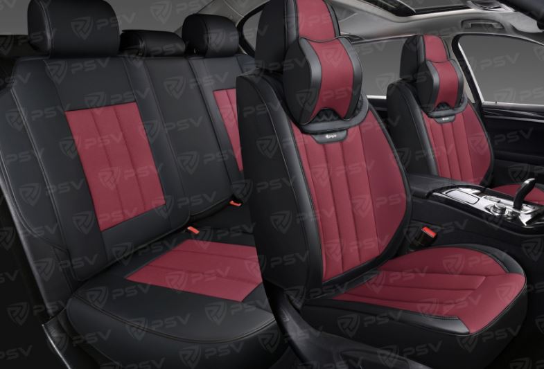 Накидки 5D PSV Continental (Черно-Бордовый), комплект на весь салон