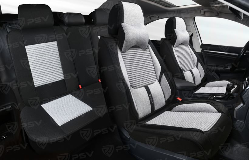 Накидки 5D PSV Special (Черно-Серый), комплект на весь салон