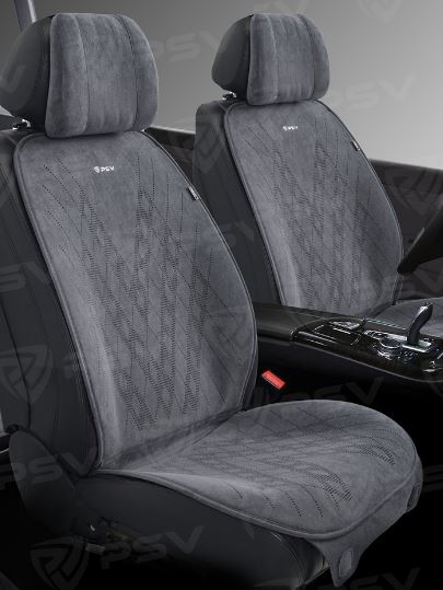 Накидки PSV Atom 2 FRONT (Темно-Серый), на передние сиденья, алькантара (НОВИНКА)