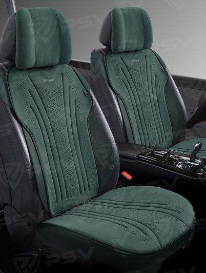 Накидки PSV Tornado 2 FRONT (Зеленый), на передние сиденья, алькантара (НОВИНКА)