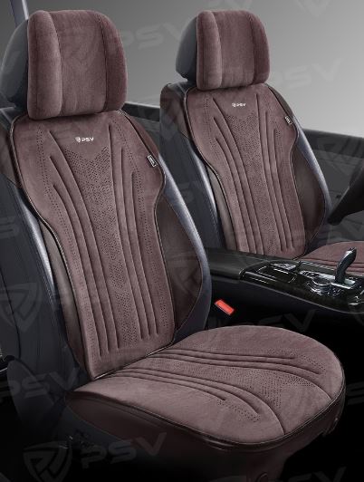 Накидки PSV Tornado 2 FRONT (Темно-Коричневый), на передние сиденья, алькантара (НОВИНКА)