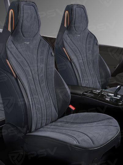 Накидки PSV Uragan 2 FRONT (Темно-Серый), на передние сиденья, алькантара (НОВИНКА)