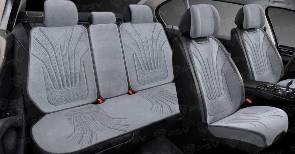 Накидки PSV Vulkan (Серый), комплект на весь салон, алькантара (НОВИНКА)